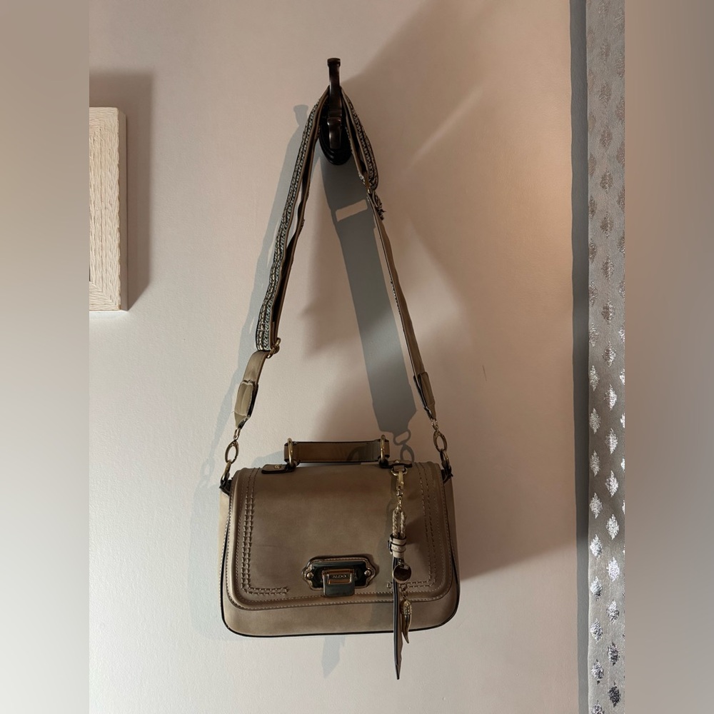 ALDO Tan Leather Crossbody Bag